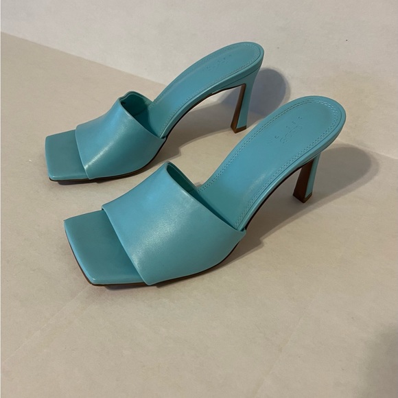 ASOS Shoes Asos Design Blue Size Square Toe Harlow Mule